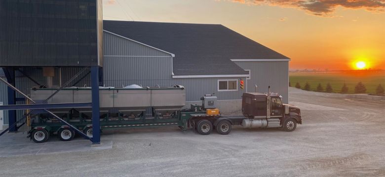 Holmes Agro Truck at sunset