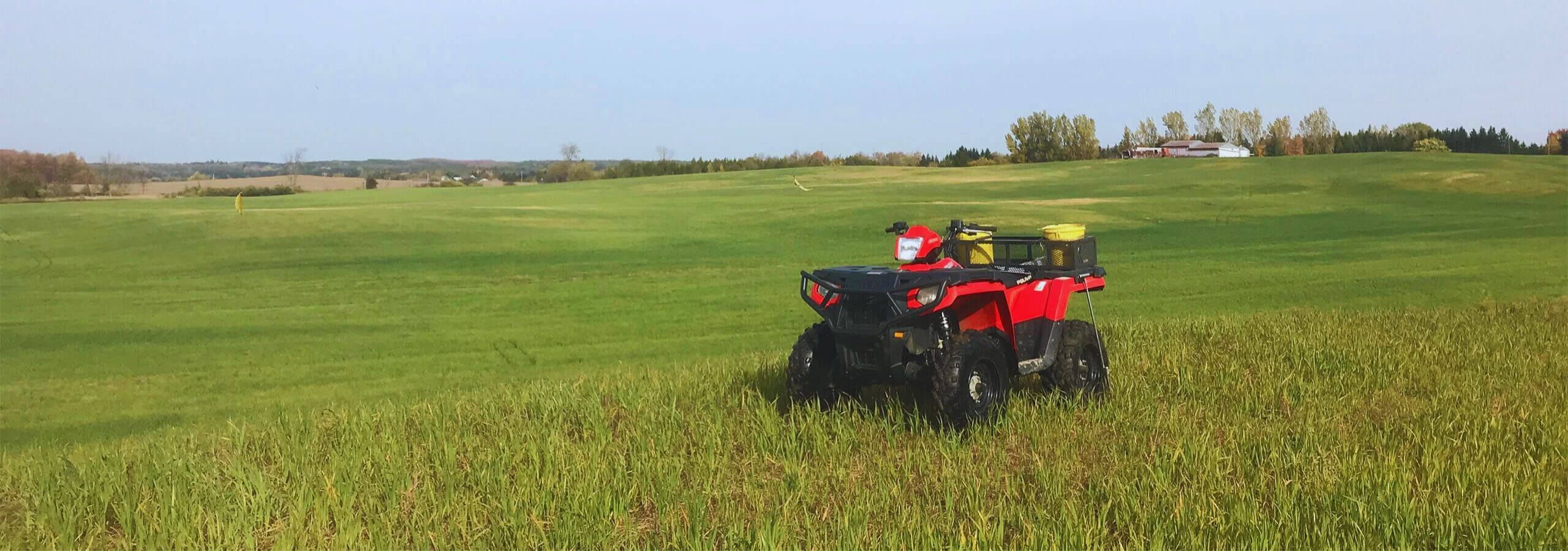 Holmes Agro soil sampling equipment at crop