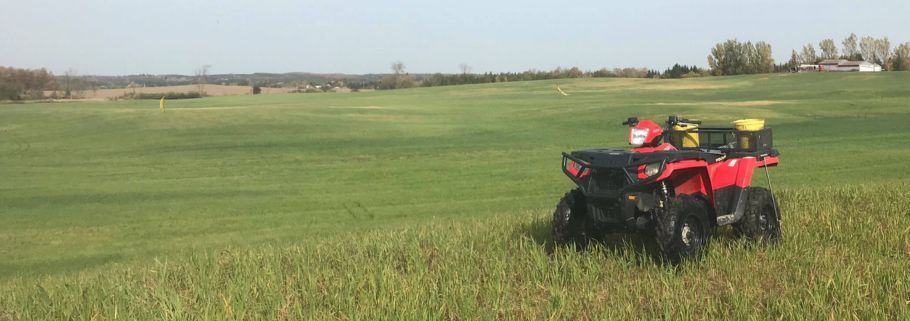 Holmes Agro soil sampling equipment at crop