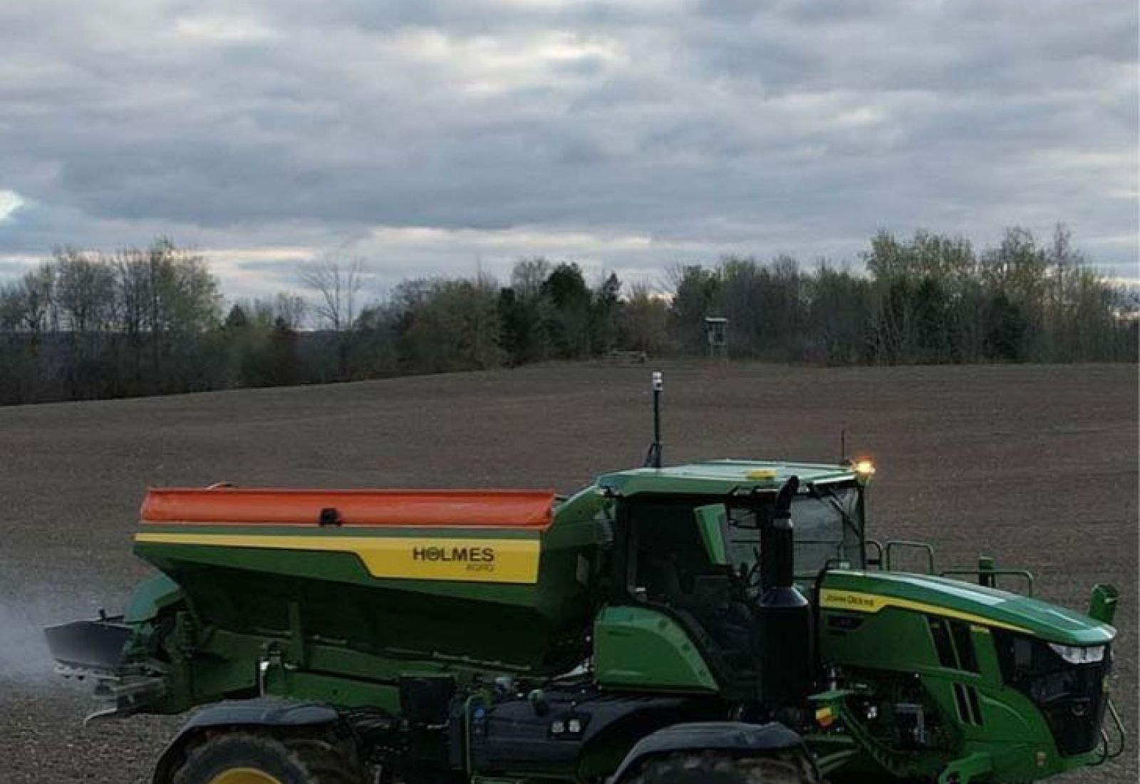 One of Holmes Agromart's vehicles on the field.
