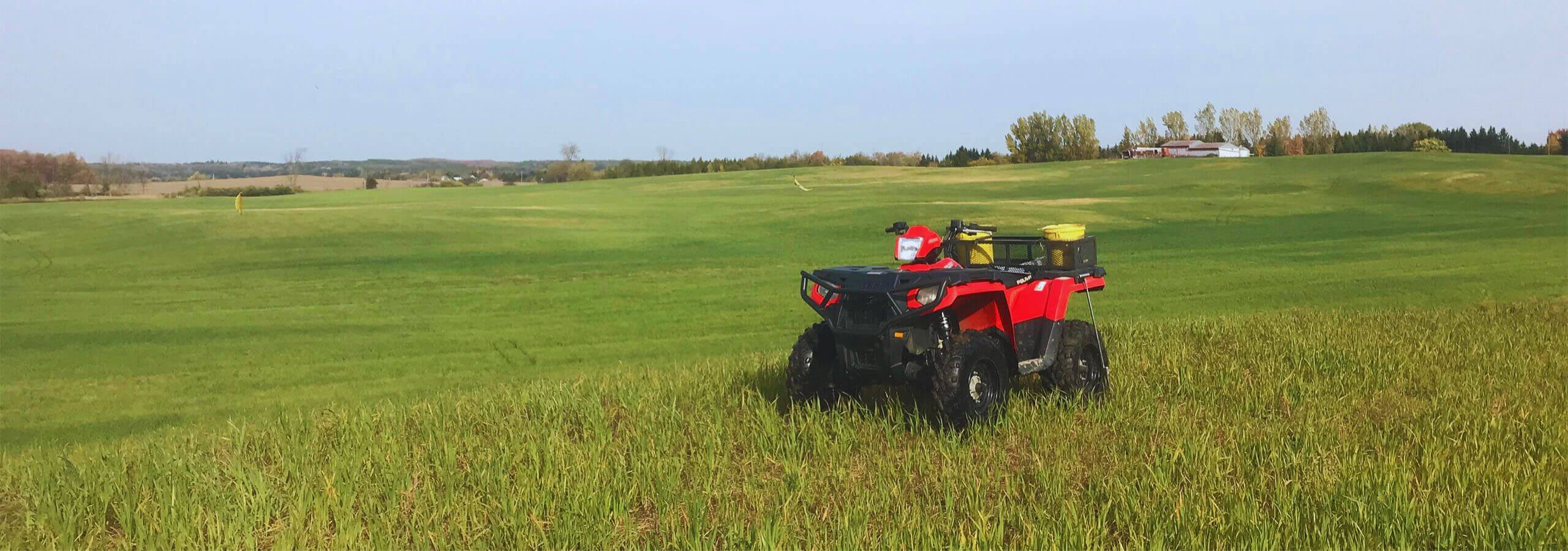 Holmes Agro soil sampling equipment at crop