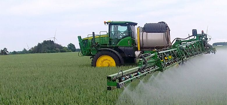 Crop protection agricultural equipment at the field
