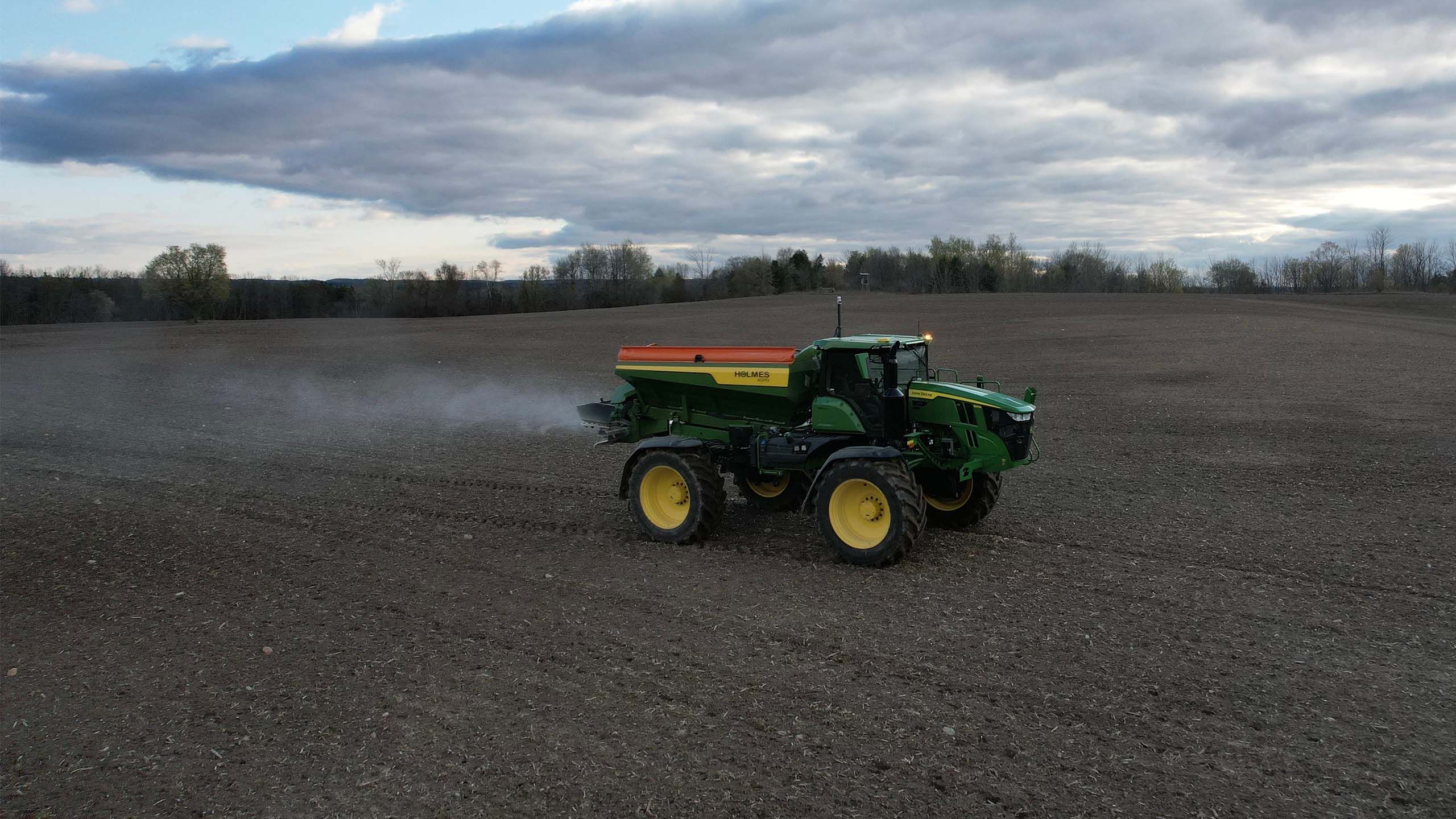 Holmes Agro agricultural equipment on crop