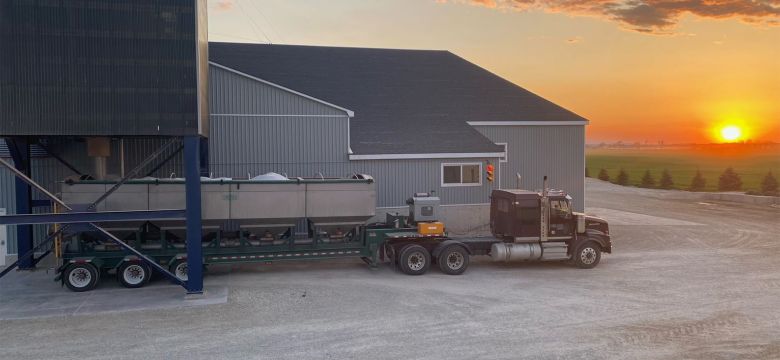 Holmes Agro Truck at sunset